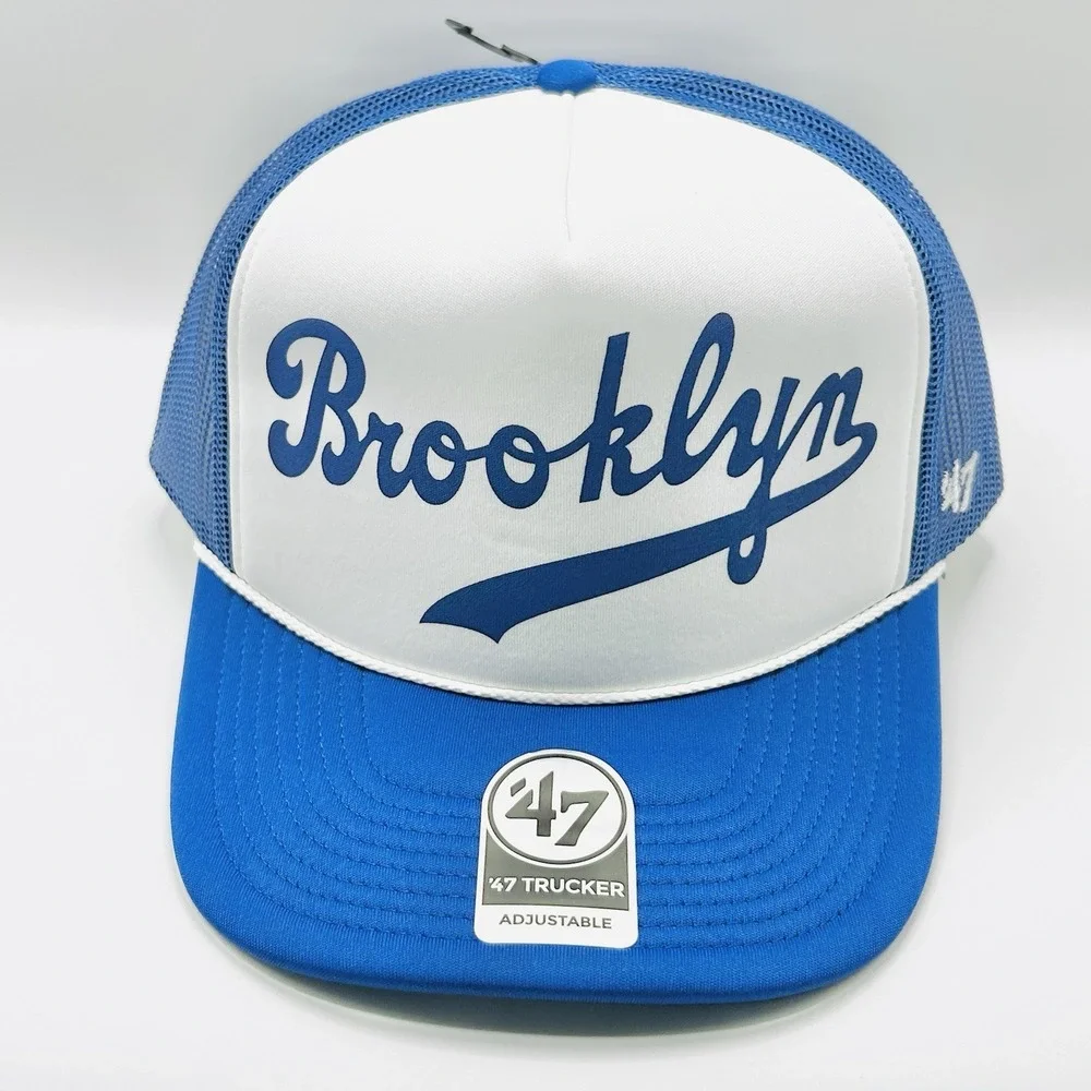 Brooklyn Dodgers Los Angeles '47 Brand Script Foam Trucker Hat Cap Snapback MLB